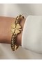 Yonca Gold Color Stainless Dorica Bracelet Steel Handcuffs - 3