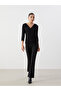 Black Extra Slim Fit Flared Women's Trousers