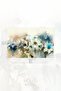 Blue White Flowers Pattern Wall Tapestry Wall Cover Tapestry Suede Textured Fabric - 2
