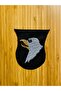 Arma Erected Gabardine Fabric Eagle 9X10.5Cm. Black. 1 Piece.