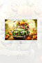 Cheerful Harvest Patterned Wall Tapestry Wall Cover Children's Room Tapestry Suede Textured Fabric - 2