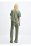 Satin Trousers with Elastic Waist - 4