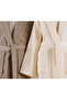6 Piece Striped Bathrobe Set 100% Cotton Certified, Shalyaka Family Dowry Bathrobe Set Brown Cream - 6