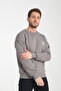 Crew Neck Embroidered Oversize Raster Basic Men's Sweatshirt - 2