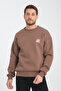 Crew Neck Oversize Ribbed Basic Men's Sweatshirt - 3