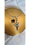 Zircon Stone, Steel, Non-Tarnishing, Antiallergic, Stylish Pole Star Pendant - 3