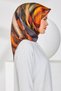 Nostalgia Series Twill Silk Scarf 8339D-31 Batik Pattern Smoked-Multicolor - 2