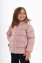 Girls' Pink Filled Inner Fleece Hooded Winter Inflatable Children's Coat Coat - 2