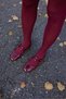 Cerry Women's Claret Red Patent Leather Mini Heel Shoes - 2