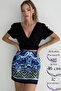 Patterned street style trend mini skirt ete110