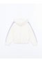 Lcw Kids Cream Color Hooded Girls' Thick Sweatshirt - 3