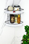 Economical Stainless Black Shampoo Holder with Crystal Shelf Adhesive Bathroom Corner Shower Shelf - 3