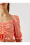Crop Gathered Blouse - 5