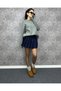 Gray Crew Neck Oversize Basic Sweater - 2