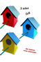 Wooden Bird Nest Bird House Varnished 12x12x17 Cm 8 Mm - 2