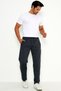 Men's Anthracite Straight Leg Pocket Elastic Waist High Waist Modal Scuba Sports Sweatpants Edy0010A - 2