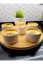Porcelain Snack Bowl Souffle Oven Dish 6-Piece Special Patterned Mold 170 Cc.