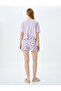 Cotton Printed Pajamas Set with Shorts - 4