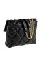 SİA BAG Quilted Patterned Faux Leather Gold Chain Strap Lockable Cover Stylish Shoulder Bag - 2