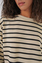 55452 Women's Crew Neck Striped Hijab Tunic - Black - 6