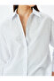 Classic Lapel Long Sleeve Striped Jeweled Poplin Shirt - 5