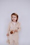 100% Cotton Zip Hoodie - Beige - 5