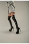 Afia Black Patent Leather 15 cm Women's Boots, Platform Heeled Shoes - 8