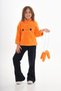 Girl'S, Plush, Hooded, Embroidery Detailed, Bag Included, Sweatshirt, Pullover Rb-703 - 4