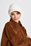 Fleece Hat with Visor, B-73Pl, Ecru - 7