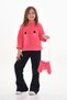Girl'S, Plush, Hooded, Embroidery Detailed, Bag Included, Sweatshirt, Pullover Rb-703 - 3