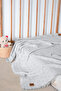 Melis Gray Baby Blanket - 100% Cotton, 90X120 Waffle Pike