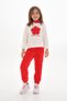 Girl'S, Plush, Fleece, Hooded, Embroidery Detailed, Set Rb-704 - 3