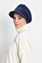 Fleece Hat with Visor, B-73Pl, Navy Blue - 6