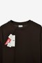 Marigona Women's Knitted Round Neck Comfort Fit Brown Sweatshirt - 2