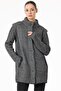 Black-Ecru Mink Coat - Herringbone Pattern