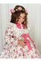 White Floral Vintage Baby Girl Dress, Birthday, Photo Shoot Dress, Suitable for 0-12 Years Old - 3
