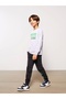 Lcw Kids Gray Crew Neck Printed Long Sleeve Boys Sweatshirt and Sweatpants - 3