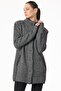 Black-Ecru Mink Coat - Herringbone Pattern - 3