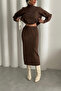 Coffee Washed Skirt Knitwear Set - 4