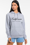 Women's Hoodie Comfortable Fit Thin Handwritten California Printed Swetashirt Spr24Swk121
