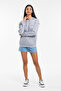 Women's Hooded Comfortable Slim Fit Ar Printed Sweatshirt Spr24Swk122