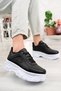 Black Sneakers High Sole Sneakers - 5