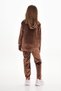 Velvet Hooded Girls' Set - Butterfly Embroidery Detail, Rb-751 - 7