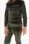 Girl's Velvet Hooded Top and Bottom Set with Embroidery Detail Rb-755 - 8