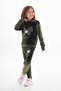Velvet Hooded Girls' Set - Butterfly Embroidery Detail, Rb-751 - 5