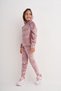 Girl's Velvet Hooded Top and Bottom Set with Embroidery Detail Rb-755 - 3