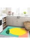 Efe Collection Pastel Tones Lemon Patterned Woven Base Modern Decorative Carpet 04