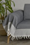 Quality Cotton Fringed Sofa Cover - 180X300 cm - Covers the Back, Seat, and Armrests - 3