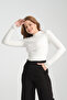 Women's Half Turtleneck Full Length Long Sleeve Ribbed Basic Knitted Blouse - 2