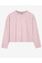 W Soft Touch Shinny Logo Crew Neck Sweatshirt Women's Pink Sweatshirt S231144-590 - 4